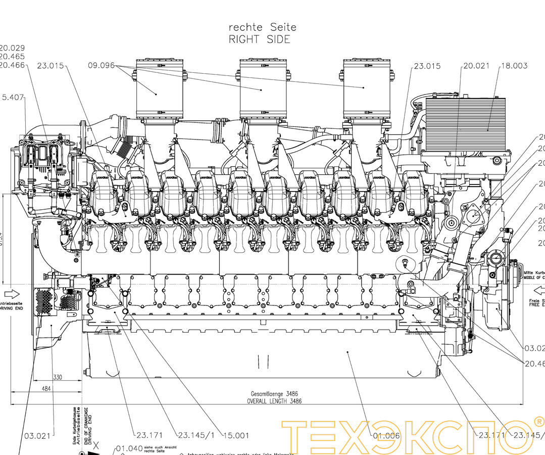 MTU 20V4000G44F - 2807 кВт купить в Санкт-Петербурге | Двигатель в Техэкспо