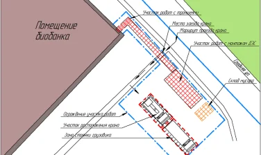 ДЭС 800 кВт и монтаж системы вентиляции для биобанка Центра Алмазова – чертеж из проектной документации 1 из 4