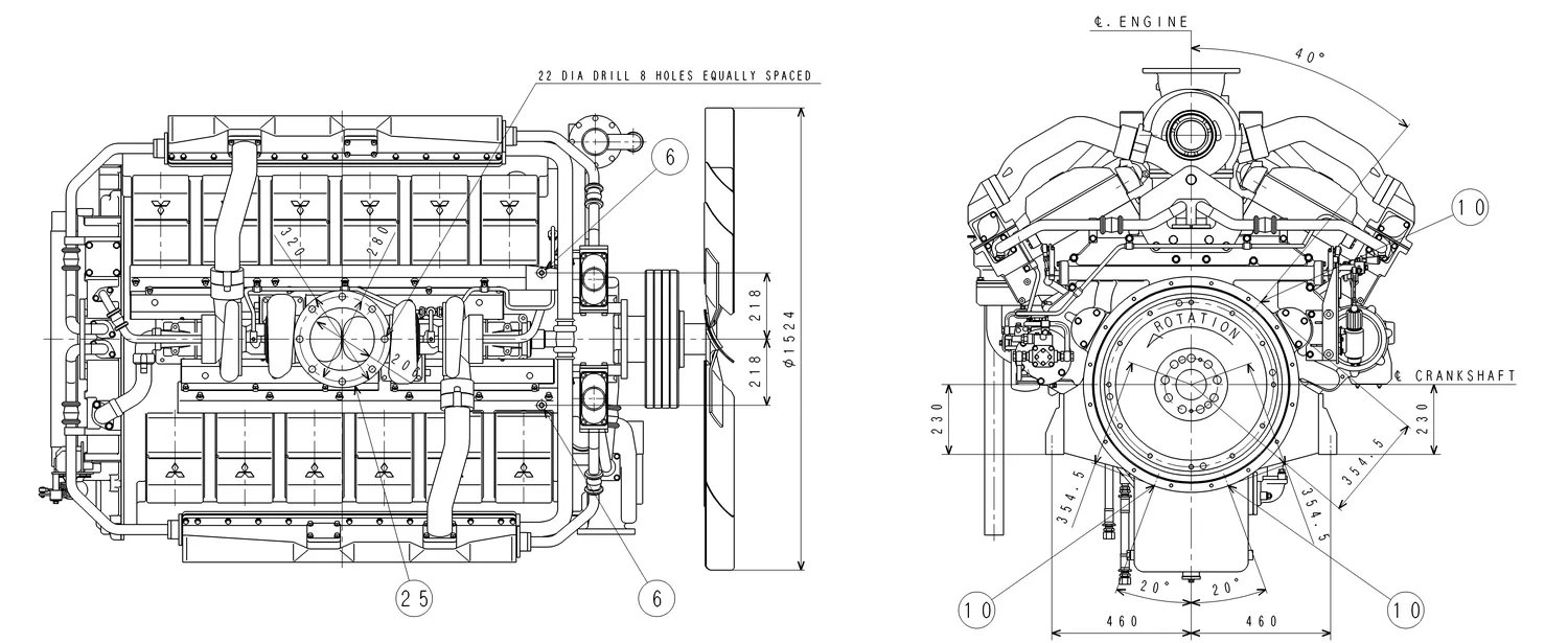 Mitsubishi S12H-PTA-S - 0 кВт купить  | Двигатель в Техэкспо