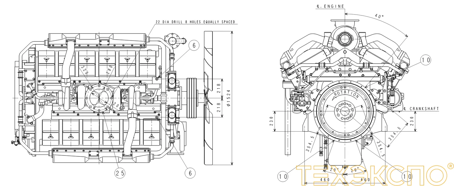 Mitsubishi S12H-PTA-S - 0 кВт купить  | Двигатель в Техэкспо