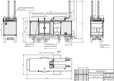 Комплекс ДГУ 3600 кВт (3 шт. по 1200 кВт) для ЦОДа крупнейшей в России компании межоператорского обмена интернет-трафиком ММТС-9 – чертеж из проектной документации 4 из 4