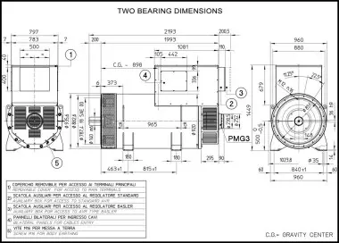  Высоковольтный альтернатор 10-10,5-11 кВ: ECO46HV 4 A, pitch 5/6 (1500 - 3000 кВА) – фото 4 из 12