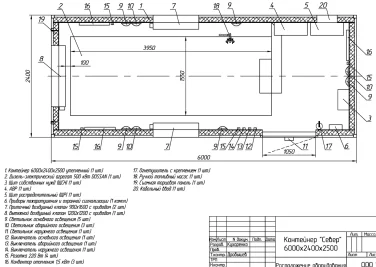 Контейнерная ДЭС 500 кВт для золотодобывающего предприятия в Иркутской области – чертеж из проектной документации 4 из 4