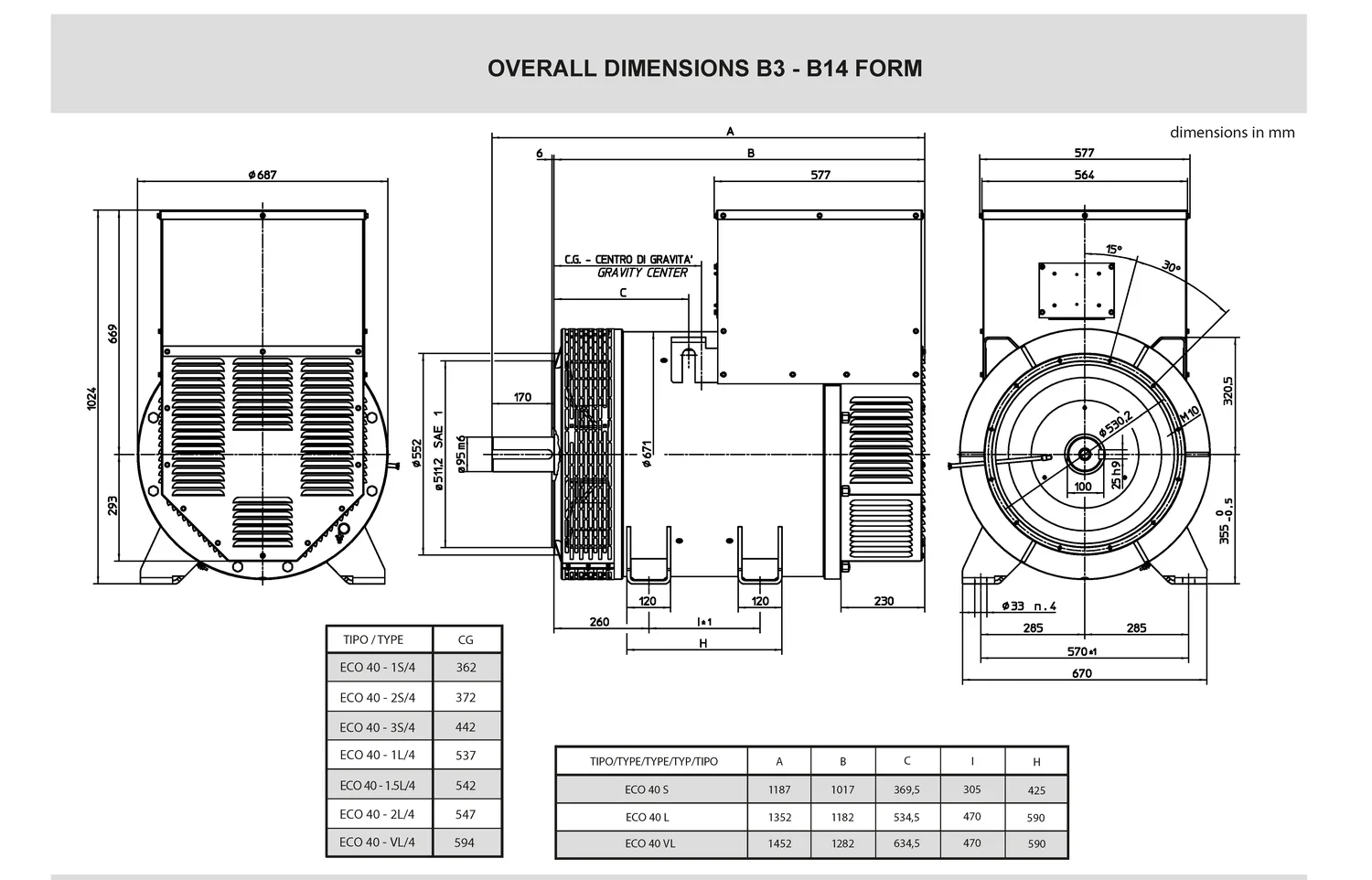 Mecc Alte ECO40-2L/4 - 544 кВт купить  за 838&nbsp;198 рублей | Генератор в Техэкспо