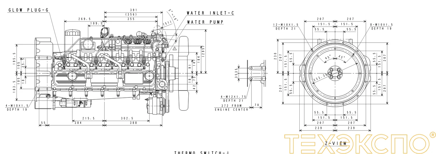 Mitsubishi S6S 65SG - 0 кВт купить  | Двигатель в Техэкспо