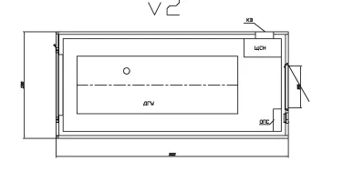 Контейнер для ДГУ 320 кВт для ковидного госпиталя в Мурманске – чертеж из проектной документации 1 из 7
