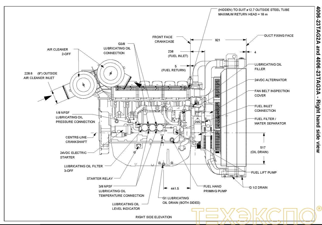 Perkins 4006-23TAG3A - 0 кВт купить  | Двигатель в Техэкспо