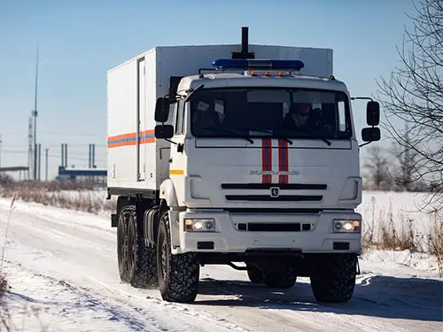 Передвижная ДГУ 100 кВт на КАМАЗе для Управления по обеспечению гражданской защиты Ленинградской области (МЧС)