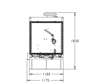 ДЭС Cummins 280 кВт в контейнере для НИИ химической технологии ("Росатом") – чертеж из проектной документации 2 из 3