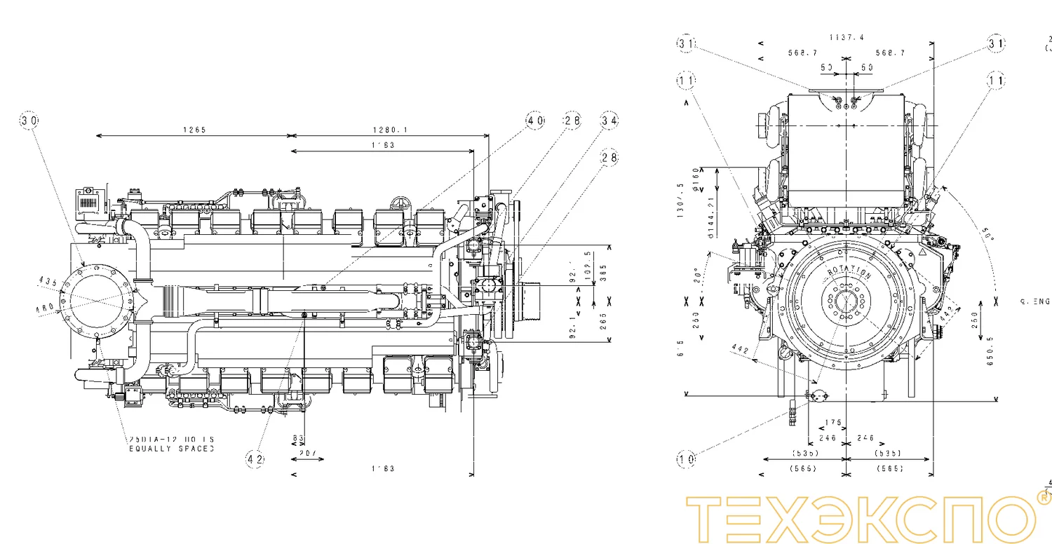 Mitsubishi S16R2-PTAW2-E - 0 кВт купить  | Двигатель в Техэкспо