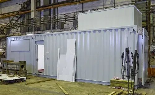 Контейнер типа «Север» 10 м  с камерами шумоглушения и конструкцией для снижения шума глушителей ДГУ для НПО Петровакс Фарм – фото 6 из 27