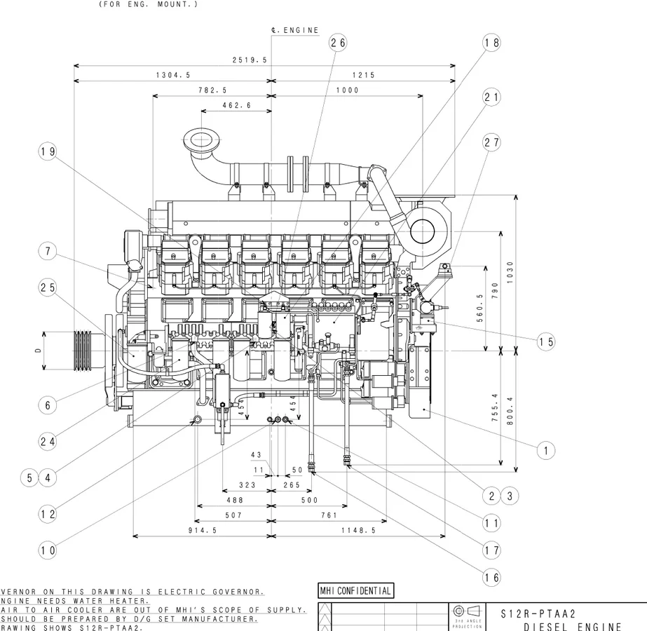 Mitsubishi S12R-PTAA2 - 0 кВт купить  | Двигатель в Техэкспо