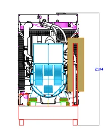 Дизель-генератор Green Power GP440A/P-N мощностью 320 кВт для НИИ гигиены, профпатологии и экологии человека – чертеж из проектной документации 4 из 5