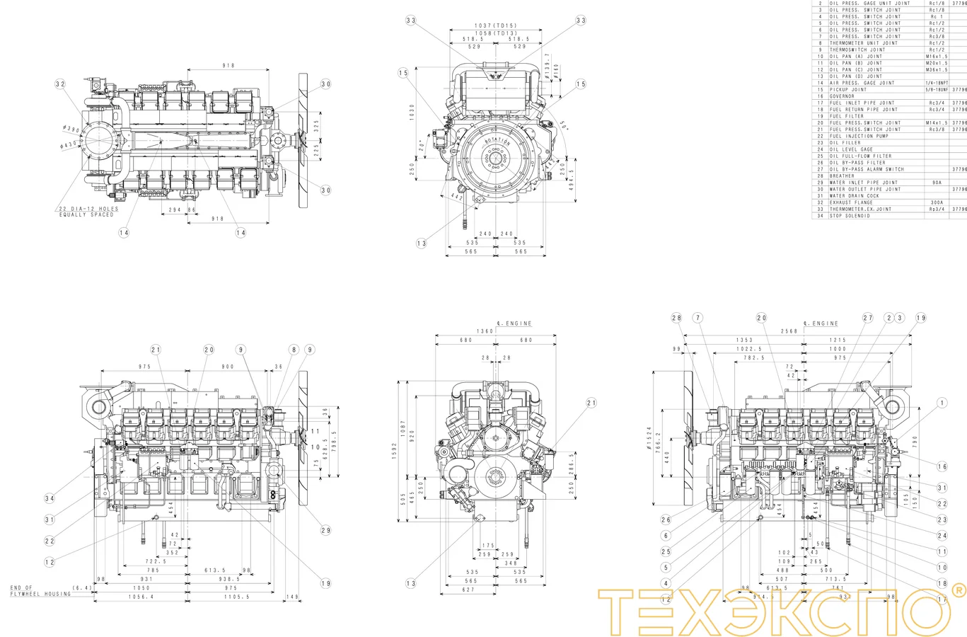 Mitsubishi S12R-PTA - 0 кВт купить  | Двигатель в Техэкспо