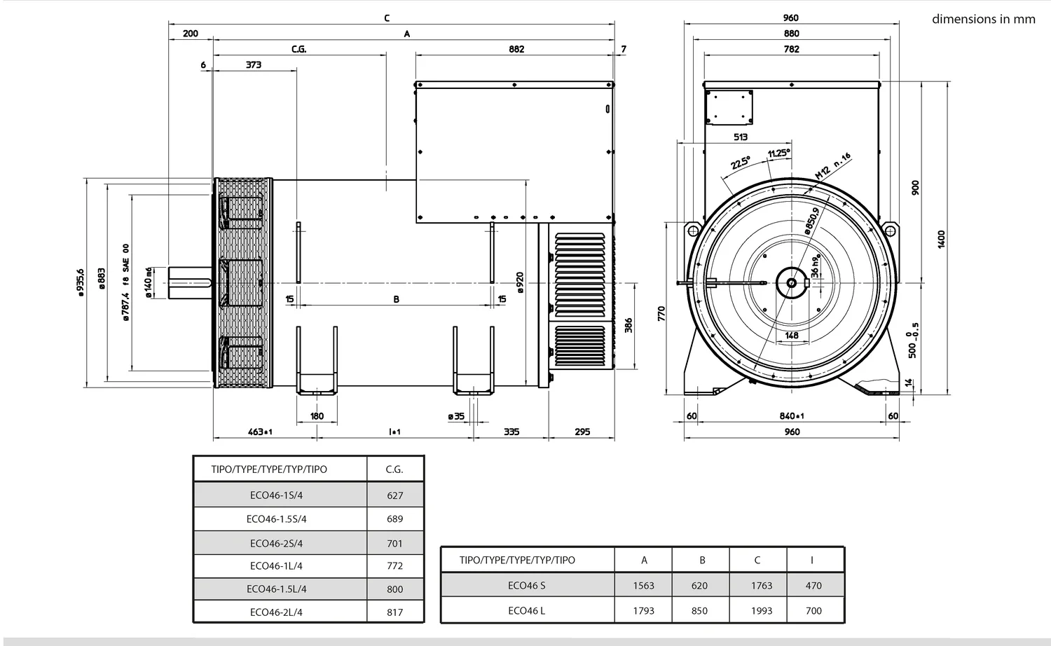 Mecc Alte ECO46-1L/4A - 1680 кВт купить  | Генератор в Техэкспо