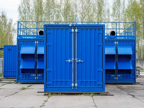 Энергоцентр 3 МВт/10кВ из 6 контейнеров длиной 24 м с РУ и масляной емкостью 25 м3