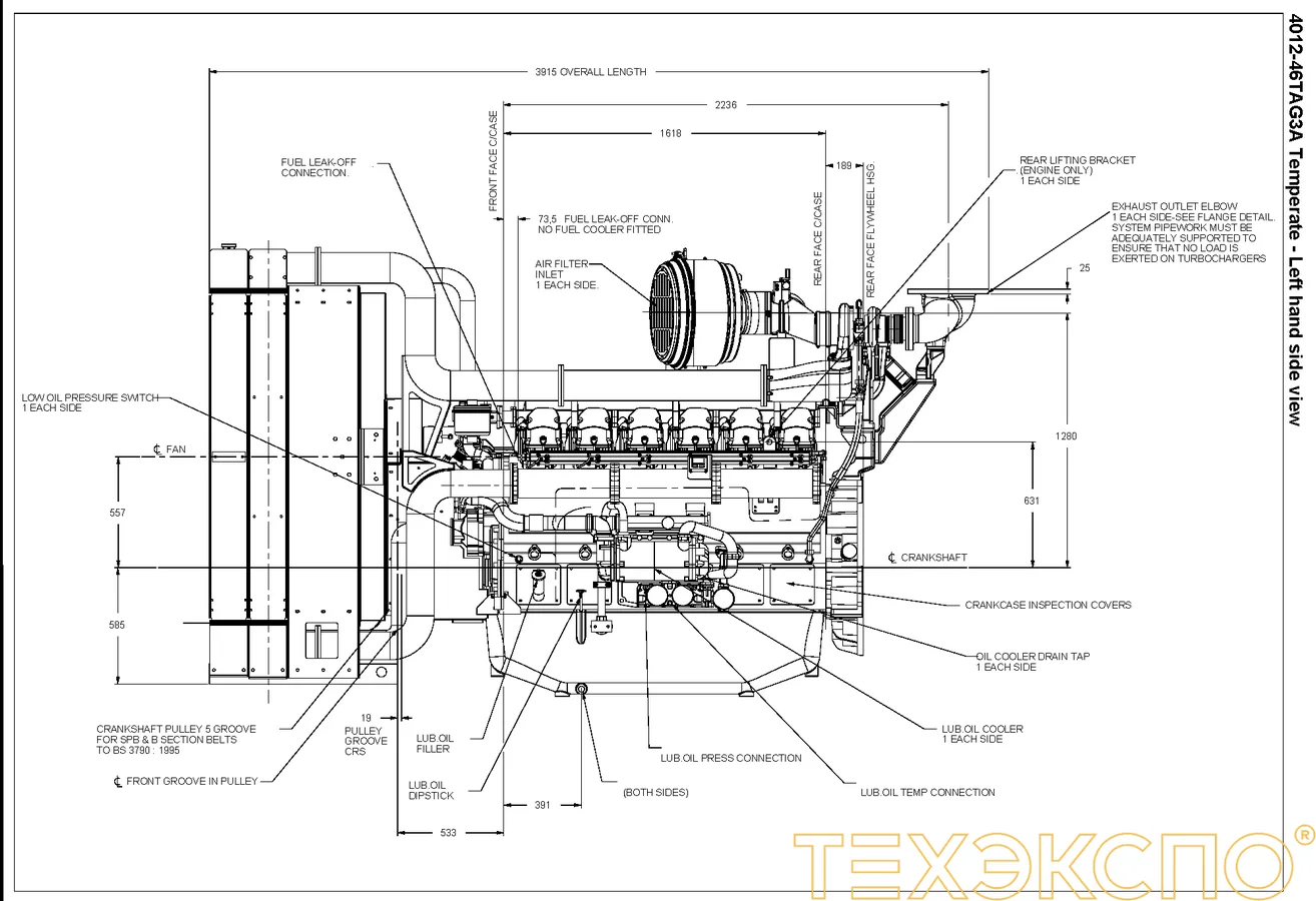 Perkins 4012-46TAG3A - 0 кВт купить  | Двигатель в Техэкспо