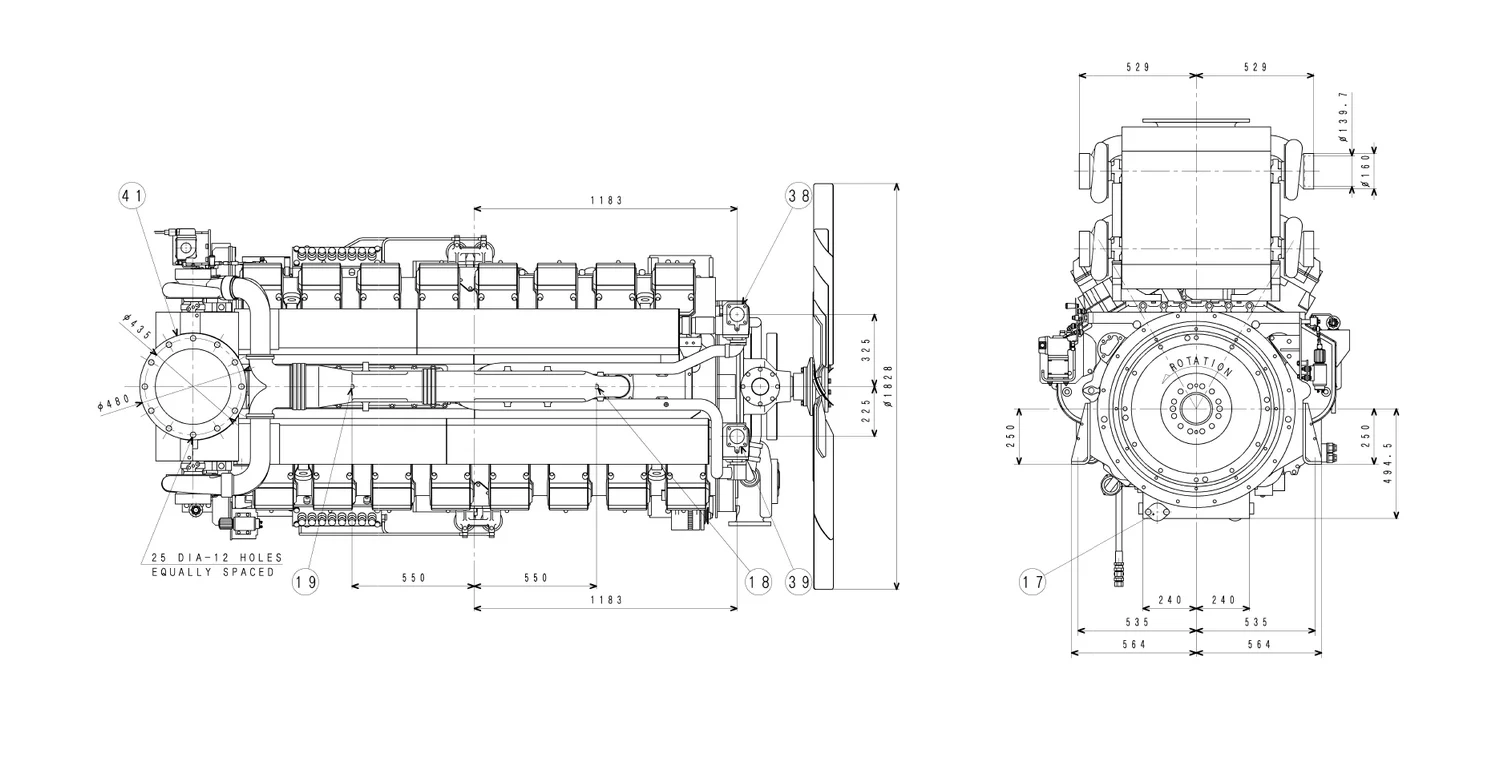 Mitsubishi S16R-PTA2-S - 0 кВт купить  | Двигатель в Техэкспо