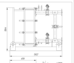 Два контейнера с тепловым модулем для газопоршневой установки – чертеж из проектной документации 2 из 14