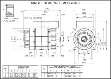  Высоковольтный альтернатор 6,3-6,6 кВ: ECO49MV 4 A, pitch 5/6 (2620 - 6108 кВА) – фото 5 из 14