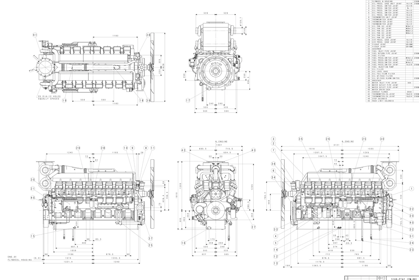 Mitsubishi S16R-PTA2-S - 0 кВт купить  | Двигатель в Техэкспо