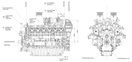 Чертеж дизельной электростанции  WPG1100-B 7NG – 
фото 4 из 13