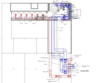 ДЭС 800 кВт и монтаж системы вентиляции для биобанка Центра Алмазова – чертеж из проектной документации 2 из 4
