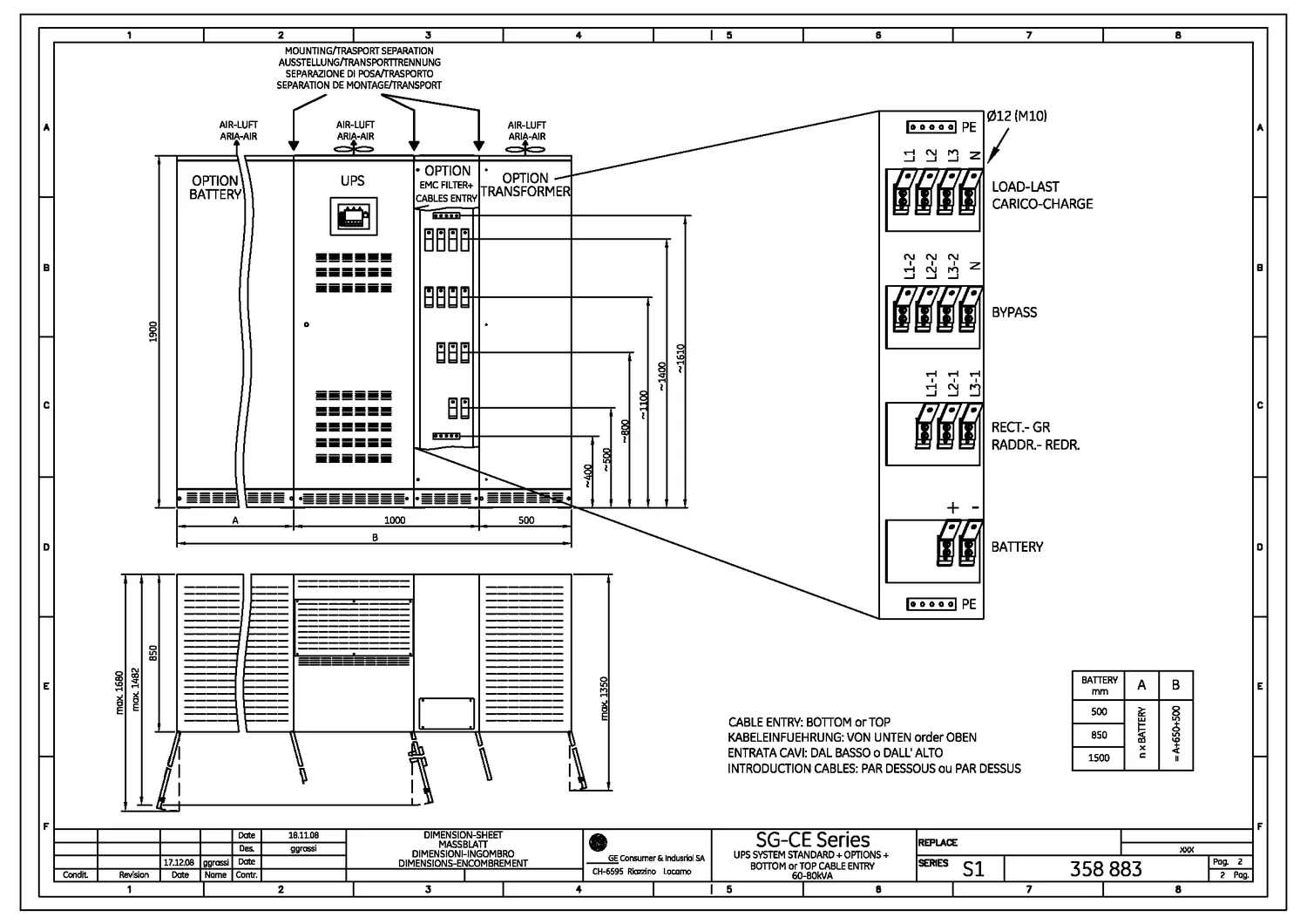 General Electric SG600 - 540 кВт купить  | ИБП (UPS) в Техэкспо