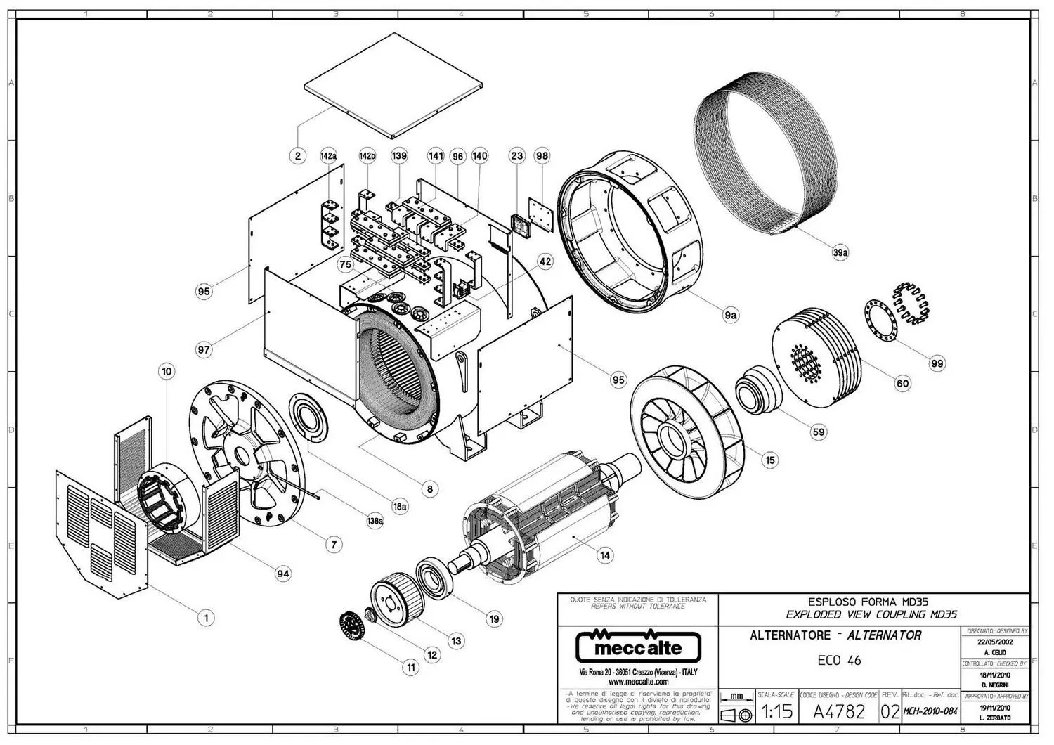 Mecc Alte ECO46-2L/4A - 2000 кВт купить  | Генератор в Техэкспо
