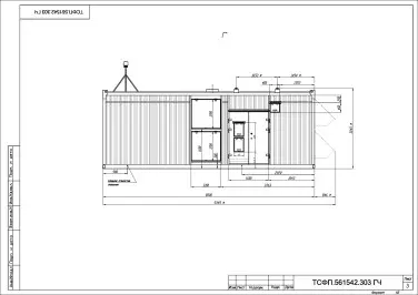 ДЭС 1200 кВт, ИБП 600 кВА, ПНР для строительной компании в Московской области – чертеж из проектной документации 2 из 10