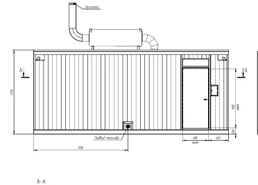 Контейнер для ДГУ погрузочного крана в Мурманске – чертеж из проектной документации 4 из 5