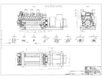 Немецкая ДГУ MTU единичной мощностью 2547 кВт в контейнере для газовой компании "НОВАТЭК" – чертеж из проектной документации 4 из 11