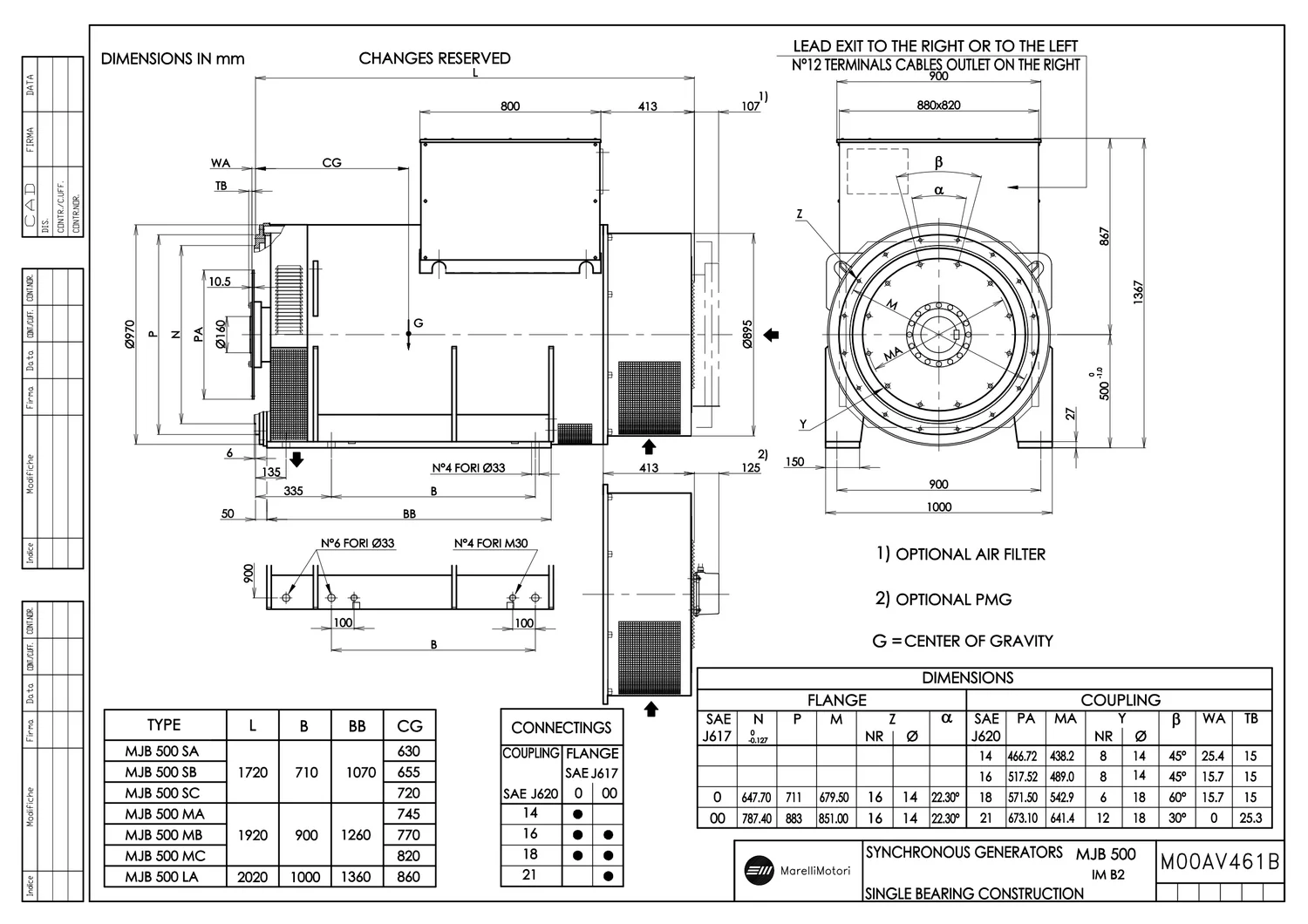 Marelli MJB 500 SC4 - 1544 кВт купить  | Генератор в Техэкспо