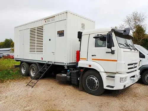 Поставка передвижной ДГУ 500 кВт на шасси КАМАЗ для ООО «Энергии Технологии» (Москва)