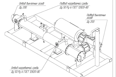 Два контейнера с тепловым модулем для газопоршневой установки – чертеж из проектной документации 6 из 14