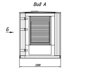 Контейнер для ДГУ 320 кВт для ковидного госпиталя в Мурманске – чертеж из проектной документации 6 из 7