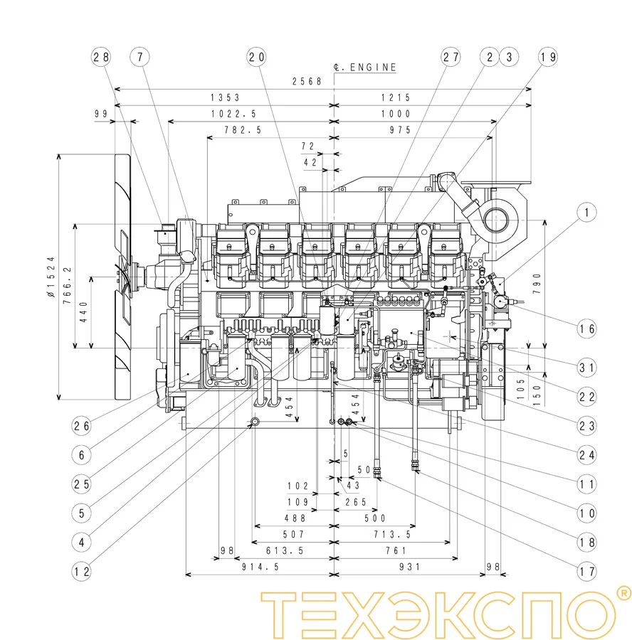 Mitsubishi S12R-PTA - 0 кВт купить  | Двигатель в Техэкспо