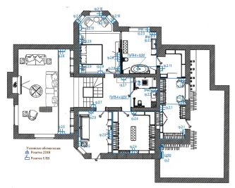 Дизельная электростанция 24 кВт в кожухе с АВР для коттеджа в Репино – чертеж из проектной документации 6 из 11