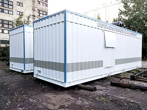 Два блок-контейнера для высоковольтного энергокомплекса в Усть-Луге