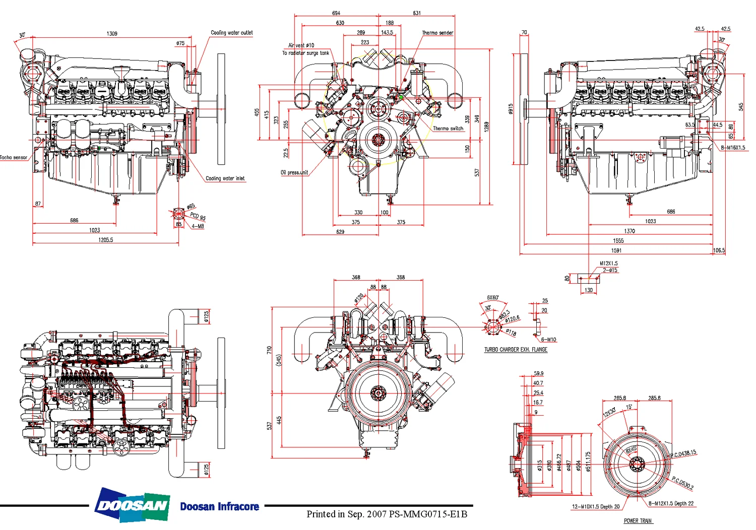 Doosan P222LE-S - 0 кВт купить  | Двигатель в Техэкспо