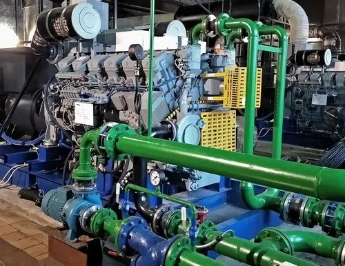 Демонтаж ДГУ весом 34 тонны и установка новых ДГУ мощностью 1 МВт для «МРСК Северо-Запада» (Россети)