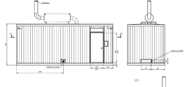 Контейнер для ДГУ погрузочного крана в Мурманске – чертеж из проектной документации 5 из 5