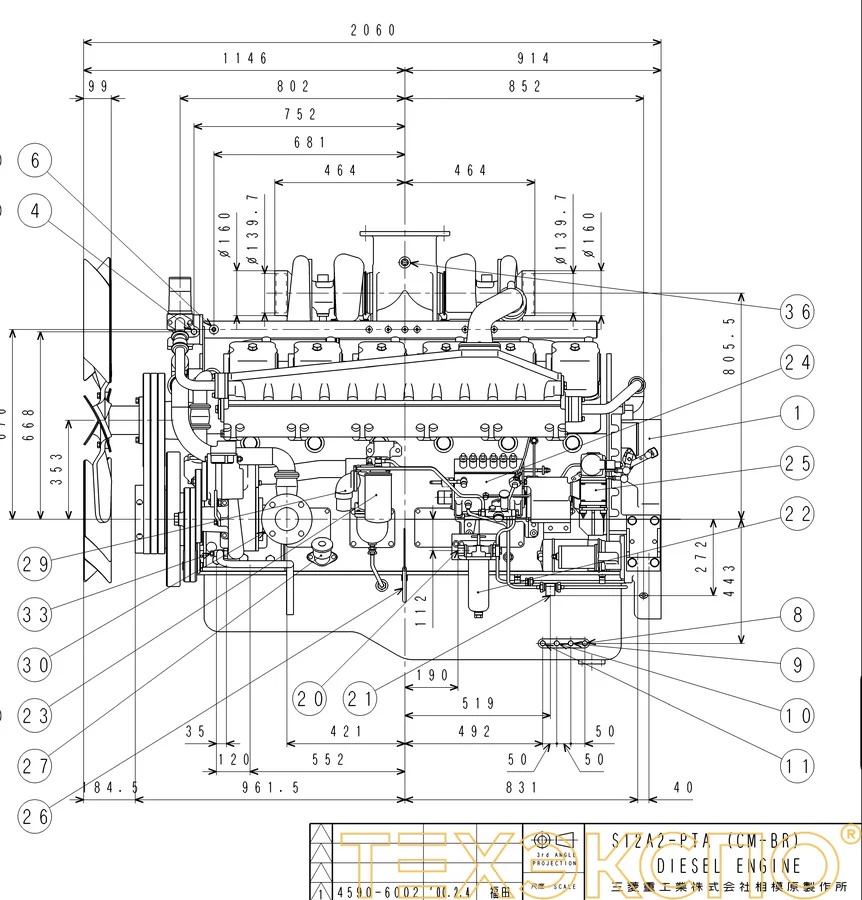 Mitsubishi S12A2-PTA - 0 кВт купить  | Двигатель в Техэкспо