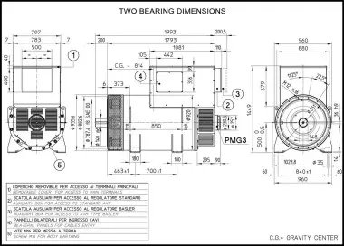  Высоковольтный альтернатор 10-10,5-11 кВ: ECO46HV 4 A, pitch 5/6 (1500 - 3000 кВА) – фото 10 из 12