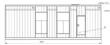 Контейнеры для высоковольтных ДЭС 1,2 МВт в параллели для лесозаготовительного предприятия – чертеж из проектной документации 4 из 5