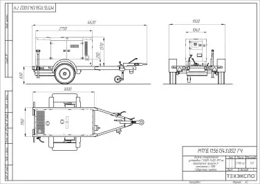 Поставка трех передвижных ДГУ общей мощностью 200 кВт, г. Сергиев Посад – чертеж из проектной документации 3 из 3