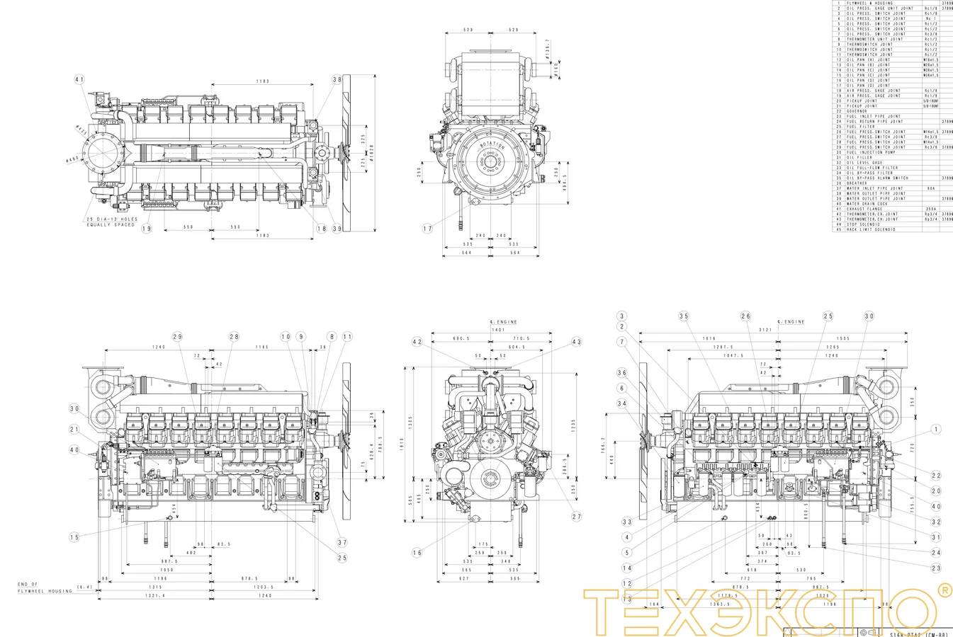 Mitsubishi S16R-PTA2 - 0 кВт купить  | Двигатель в Техэкспо