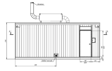 ДГУ Cummins 640 кВт для погрузочного крана в Мурманске – чертеж из проектной документации 1 из 9