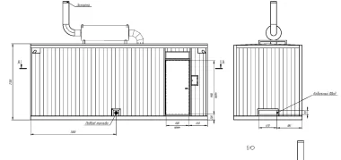 Контейнер для ДГУ Cummins 640 кВт для погрузочного крана в Мурманске – фото 10 из 10