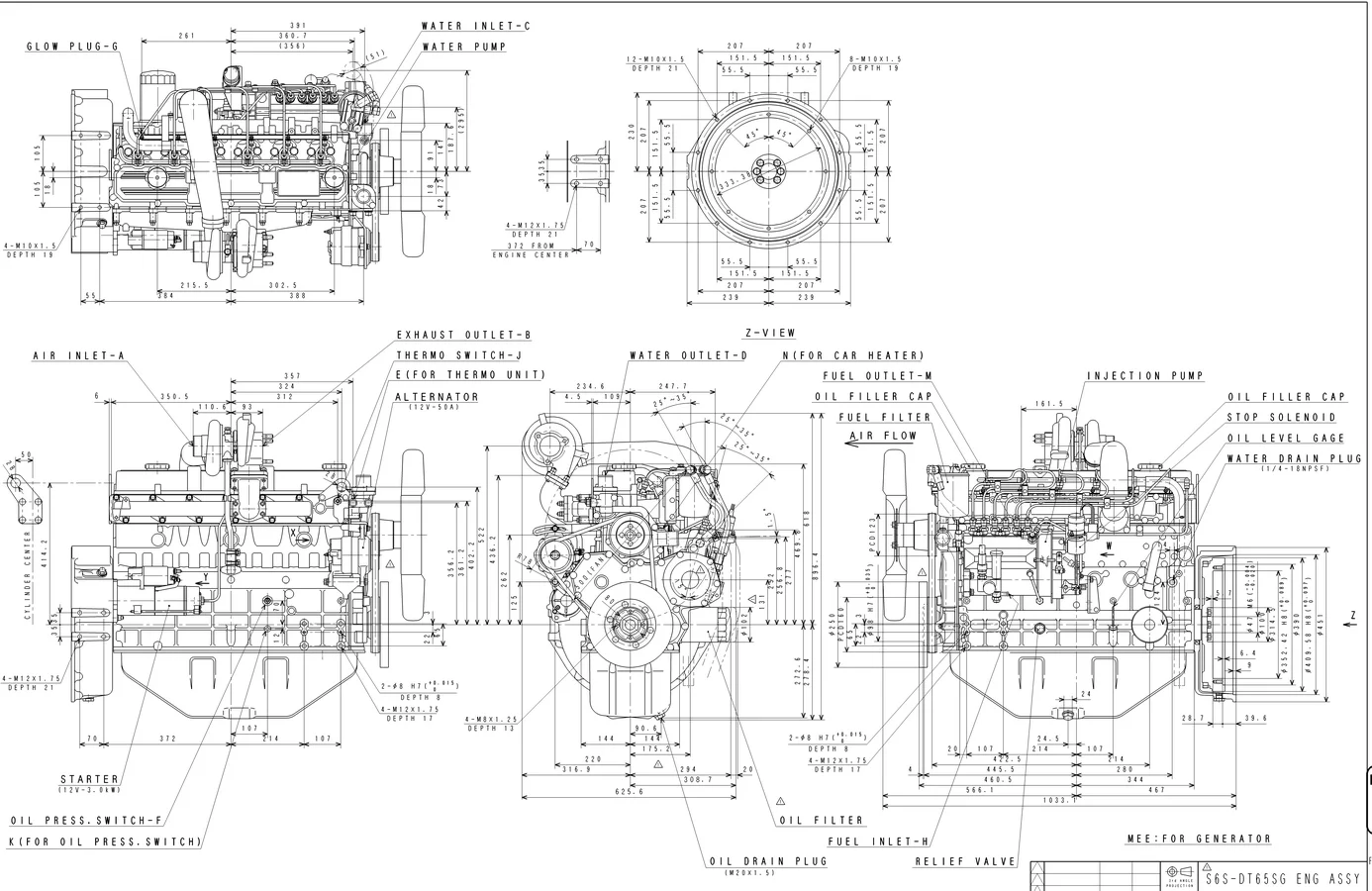 Mitsubishi S6SDT65SG - 0 кВт купить  | Двигатель в Техэкспо